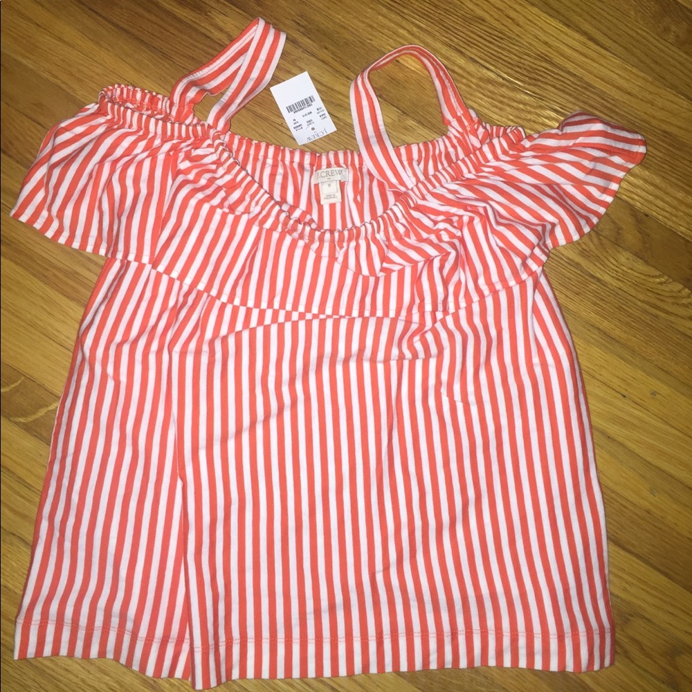 J. Crew Factory Off shoulder stripe top shirt